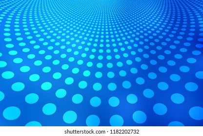 Light BLUE vector layout with circle shapes. Abstract illustration with colored bubbles in nature style. Pattern can be used for futuristic ad, booklets.