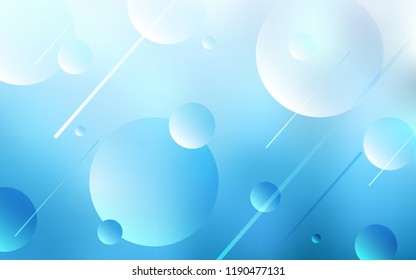 Light BLUE vector layout with circle shapes. Beautiful colored illustration with blurred circles in nature style. Beautiful design for your business advert.