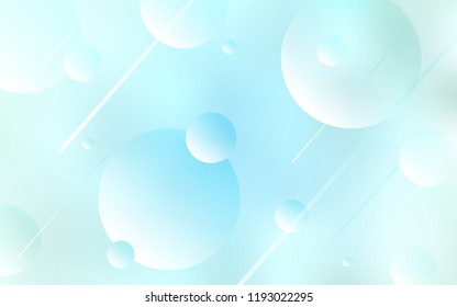 Light BLUE vector layout with circle shapes. Abstract illustration with colored bubbles in nature style. Pattern can be used for futuristic ad, booklets.