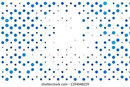 Light BLUE vector layout with circle shapes. Blurred bubbles on abstract background with colorful gradient. Pattern of water, rain drops.
