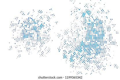 Light BLUE vector layout with circle shapes. Illustration with set of shining colorful abstract circles. Pattern for ads, booklets.