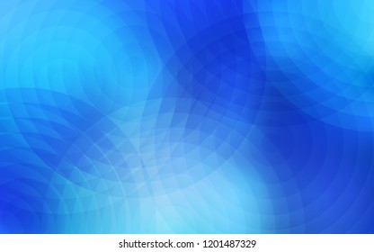 Light BLUE vector layout with circle shapes. Beautiful colored illustration with blurred circles in nature style. Pattern can be used for futuristic ad, booklets.