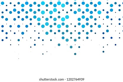 Light BLUE vector layout with circle shapes. Glitter abstract illustration with blurred drops of rain. Pattern for ads, booklets.
