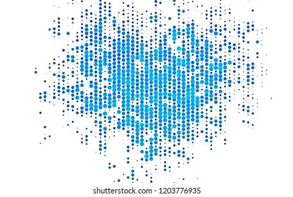 Light BLUE vector layout with circle shapes. Blurred decorative design in abstract style with bubbles. Template for your brand book.