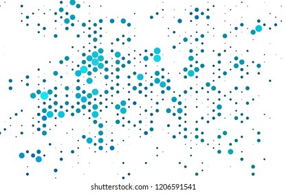 Light BLUE vector layout with circle spots. Glitter abstract illustration with blurred drops of rain. Pattern for beautiful websites.