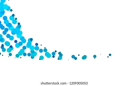 Light BLUE vector layout with circle spots. Blurred decorative design in abstract style with bubbles. Template for your brand book.