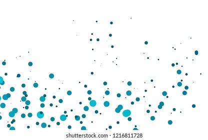 Light BLUE vector layout with circle spots. Abstract illustration with colored bubbles in nature style. Template for your brand book.