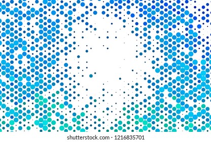 Light BLUE vector layout with circle spots. Abstract illustration with colored bubbles in nature style. Pattern for ads, leaflets.