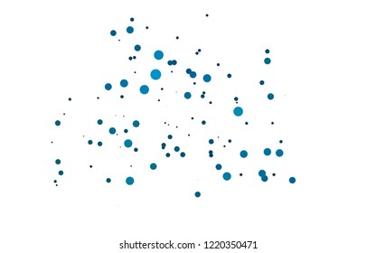 Light BLUE vector layout with circle spots. Glitter abstract illustration with blurred drops of rain. Design for posters, banners.