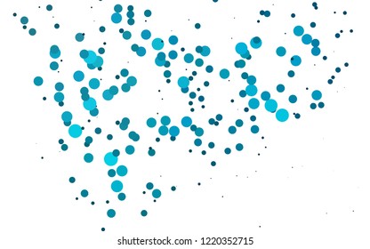 Light BLUE vector layout with circle spots. Abstract illustration with colored bubbles in nature style. Pattern for ads, leaflets.