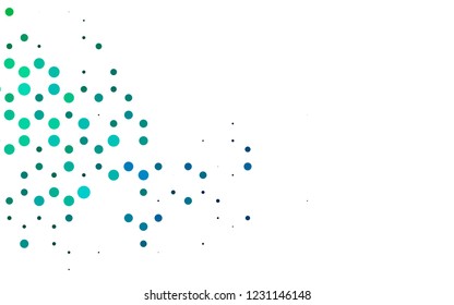 Light BLUE vector layout with circle shapes. Blurred bubbles on abstract background with colorful gradient. Template for your brand book.
