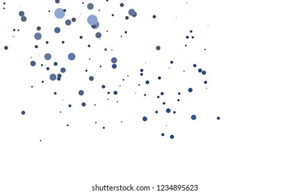 Light BLUE vector layout with circle spots. Blurred bubbles on abstract backdrop with colorful gradient. Template for your brand book.