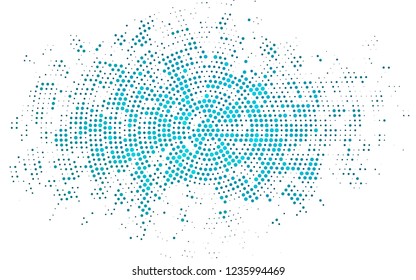 Light BLUE vector layout with circle shapes. Blurred bubbles on abstract background with colorful gradient. Template for your brand book.