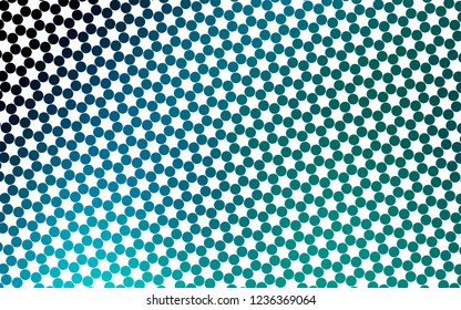 Light BLUE vector layout with circle shapes. Glitter abstract illustration with blurred drops of rain. Pattern of water, rain drops.