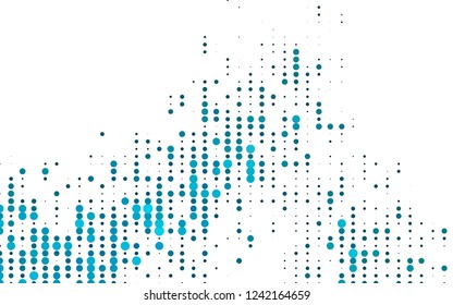 Light BLUE vector layout with circle shapes. Modern abstract illustration with colorful water drops. Pattern of water, rain drops.
