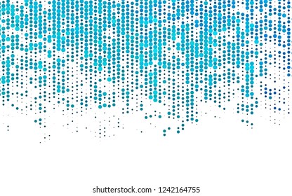 Light BLUE vector layout with circle shapes. Illustration with set of shining colorful abstract circles. Pattern of water, rain drops.
