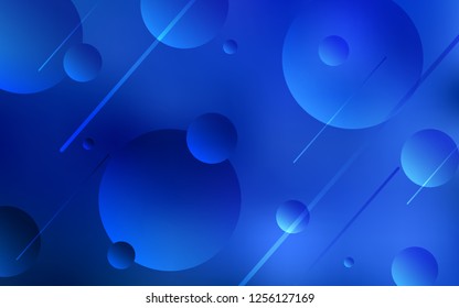 Light BLUE vector layout with circle shapes. Blurred decorative design in abstract style with bubbles. Pattern can be used for beautiful websites.