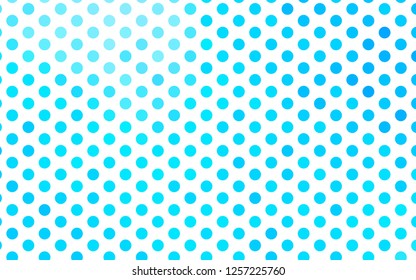 Light BLUE vector layout with circle shapes. Illustration with set of shining colorful abstract circles. Design for business adverts.