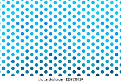 Light BLUE vector layout with circle shapes. Illustration with set of shining colorful abstract circles. Pattern for ads, booklets.