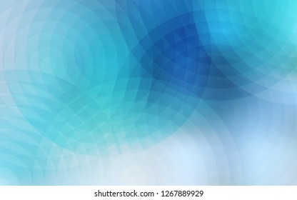 Light BLUE vector layout with circle shapes. Blurred bubbles on abstract background with colorful gradient. Pattern can be used for futuristic ad, booklets.