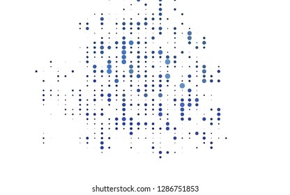 Light BLUE vector layout with circle shapes. Glitter abstract illustration with blurred drops of rain. Pattern of water, rain drops.