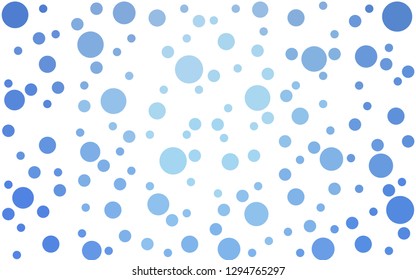 Light BLUE vector  layout with circle shapes. Beautiful colored illustration with blurred circles in nature style. Pattern for ads, leaflets.