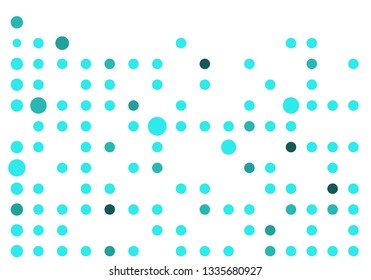 Light BLUE vector layout with circle shapes. Blurred decorative design in abstract style with bubbles. Template for your brand book.