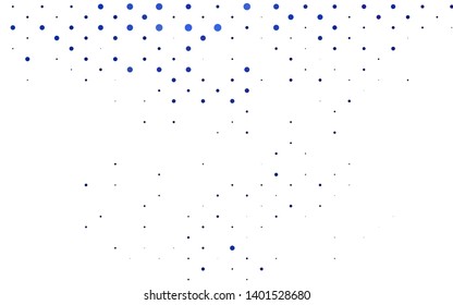 Light BLUE vector layout with circle shapes. Abstract illustration with colored bubbles in nature style. Pattern of water, rain drops.
