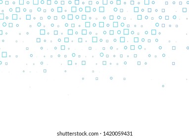 Light BLUE vector layout with circle spots, cubes. Glitter abstract illustration with cubes, circles. Design for business adverts.