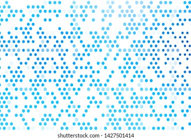 Light BLUE vector layout with circle shapes. Illustration with set of shining colorful abstract circles. Completely new template for your brand book.