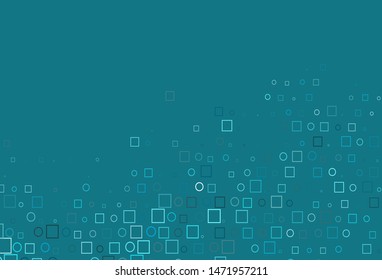 Light BLUE vector layout with circle spots, cubes. Abstract backdrop with colorful circles, rectangles. Design for posters, banners.