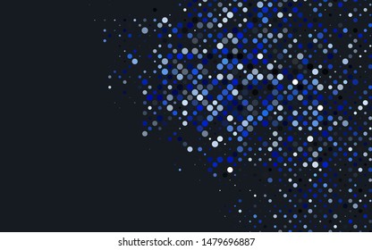 Light BLUE vector layout with circle shapes. Glitter abstract illustration with blurred drops of rain. Pattern for beautiful websites.