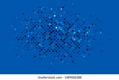 Light BLUE vector layout with circle shapes. Abstract illustration with colored bubbles in nature style. Pattern of water, rain drops.