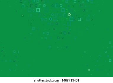 Light BLUE vector layout with circle spots, cubes. Colorful gradient with circles, rectangles on abstract backdrop. Design for posters, banners.