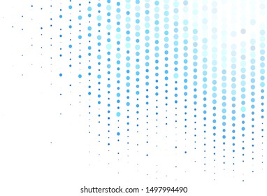Light BLUE vector layout with circle shapes. Glitter abstract illustration with blurred drops of rain. New template for your brand book.