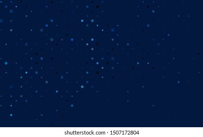 Light BLUE vector layout with circle shapes. Abstract illustration with colored bubbles in nature style. Pattern of water, rain drops.