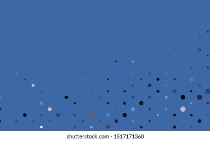 Light BLUE vector layout with circle shapes. Blurred decorative design in abstract style with bubbles. Pattern of water, rain drops.