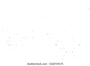 Light BLUE vector layout with circle spots, cubes. Abstract illustration with colorful circles, rectangles. Template for your brand book.