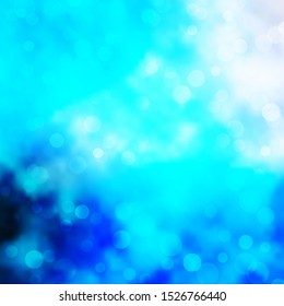 Light BLUE vector layout with circle shapes. Abstract colorful disks on simple gradient background. Pattern for booklets, leaflets.