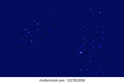 Light BLUE vector layout with circle shapes. Abstract illustration with colored bubbles in nature style. Pattern of water, rain drops.
