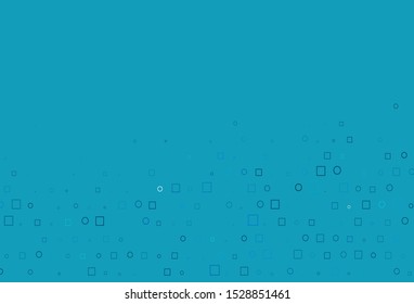 Light BLUE vector layout with circle spots, cubes. Abstract backdrop with colorful circles, rectangles. Pattern for ads, leaflets.