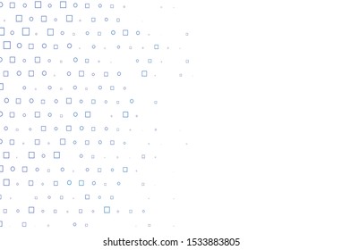 Light BLUE vector layout with circle spots, cubes. Decorative design in abstract style with circles, rectangles. Design for posters, banners.