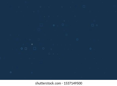 Light BLUE vector layout with circle spots, cubes. Colorful illustration with circles, squares in nature style. Template for your brand book.