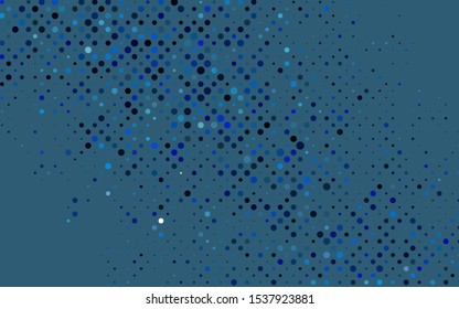 Light BLUE vector layout with circle shapes. Abstract illustration with colored bubbles in nature style. Template for your brand book.
