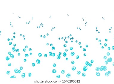 Light BLUE vector layout with circle shapes. Modern abstract illustration with colorful water drops. Template for your brand book.