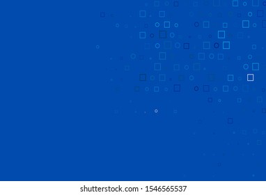 Light BLUE vector layout with circle spots, cubes. Colorful illustration with circles, squares in nature style. Template for your brand book.