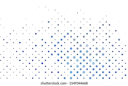 Diseño vectorial AZUL claro con formas de círculo. Ilustración abstracta brillante con gotas borrosas de lluvia. Patrón de anuncios, folletos.