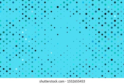 Light BLUE vector layout with circle shapes. Abstract illustration with colored bubbles in nature style. Pattern for ads, booklets.