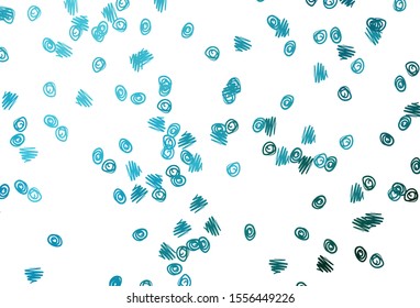 Light BLUE vector layout with circle shapes. Glitter abstract illustration with blurred drops of rain. Pattern for ads, leaflets.
