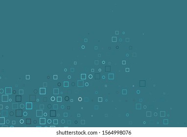 Light BLUE vector layout with circle spots, cubes. Colorful gradient with circles, rectangles on abstract backdrop. Design for business adverts.
